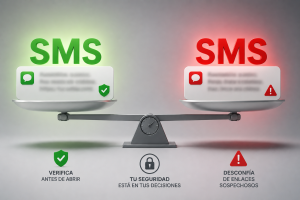 Mensajes falsos de paquetería